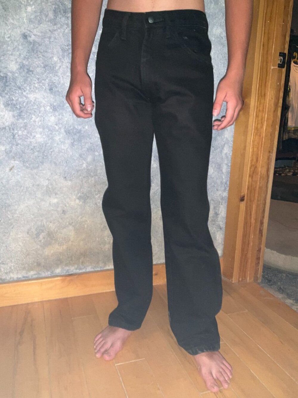 Men's Rustler by Wrangler Black Jeans